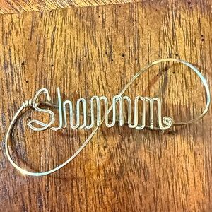 Shannon - Golden Wire Name pin